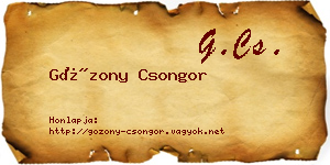 Gózony Csongor névjegykártya